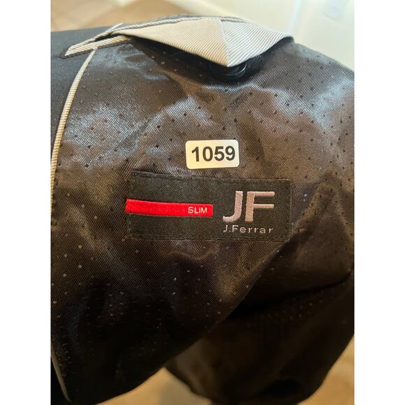 JF J Ferrar Slim 40 L men evening edition animal print tuxedo blazer jacket1059 - Picture 7 of 9